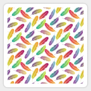 Multi Color Feathers Pattern Magnet